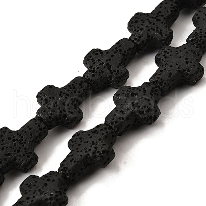 Natural Lava Rock Beads Strands G-L498-E01-01E-1