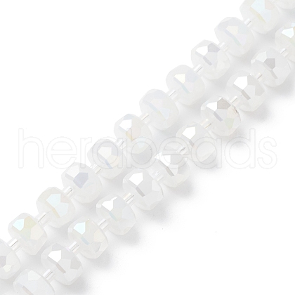 Glass Imitation Jade Beads Strands GLAA-G097-01C-1