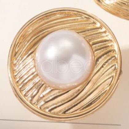 Vintage Metal Pearl Adjustable Finger Rings for Women QG5501-13-1