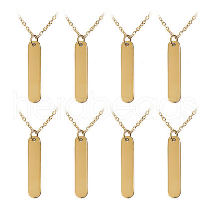 CHGCRAFT 6Pcs 304 Stainless Steel Pendant Necklace NJEW-CA0001-20G-1