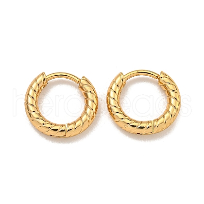 202 Stainless Steel Huggie Hoop Earrings with 304 Stainless Steel Pins for Women EJEW-H003-04G-1