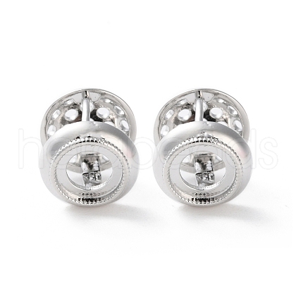 Rack Plating Flat Round Brass Hoop Earrings EJEW-S241-02P-1
