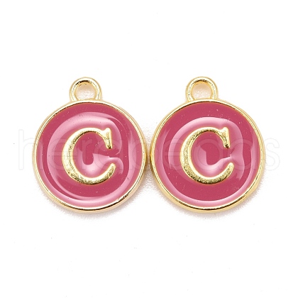 Golden Plated Alloy Enamel Charms ENAM-S118-08C-1