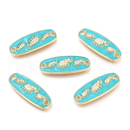 Brass Micro Pave Clear Cubic Zirconia Links Connectors ZIRC-B0004-18G-1