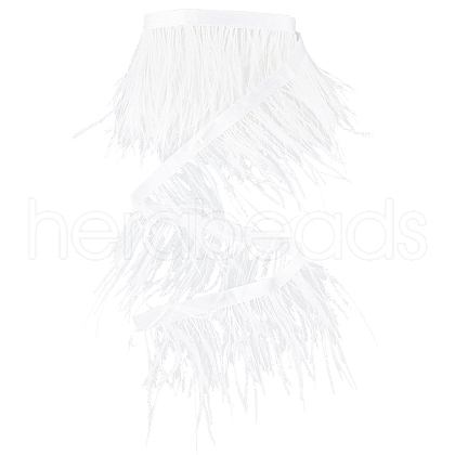 Gorgecraft 2 Yards Fashion Ostrich Feather Cloth Strand Costume Accessories FIND-GF0003-42B-1