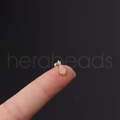 Brass Micro Pave Cubic Zirconia Cartilage Earrings WGF347E-21-1