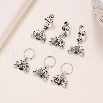 6Pcs Alloy Dreadlocks Beads PW-WG672F4-01-1
