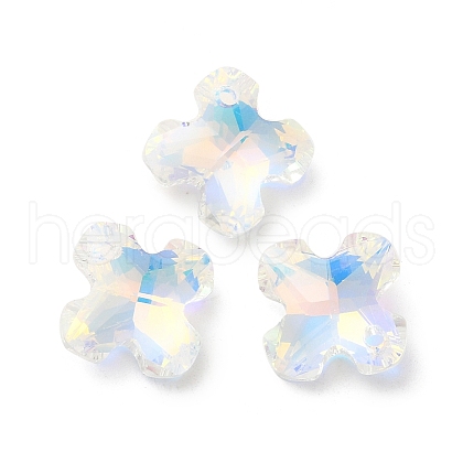 Electroplated Glass Pendants EGLA-M029-01-04-1
