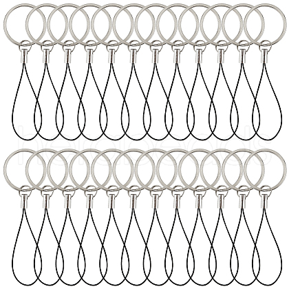 Gorgecraft 60Pcs Nylon Cord with Zinc Alloy sleeve Mobile Straps FIND-GF0006-52-1