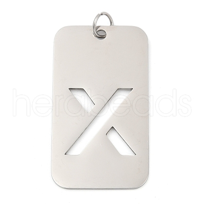 304 Stainless Steel Pendants STAS-M115-01P-X-1