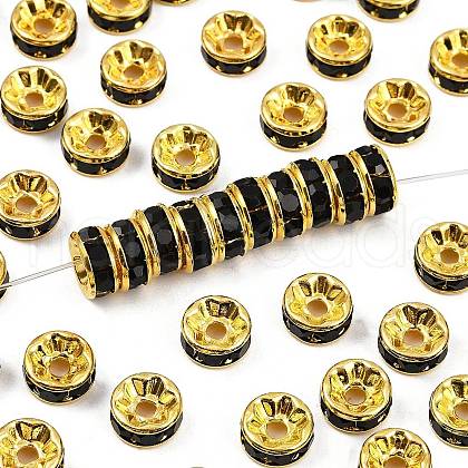 Brass Rhinestone Spacer Beads RB-A014-Z8mm-02G-NF-1