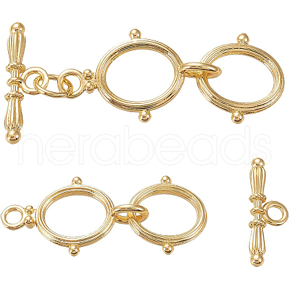 BENECREAT Brass Toggle Clasps KK-BC0004-95-1
