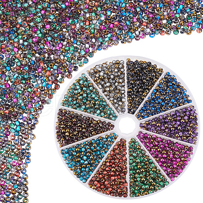   1670Pcs 10 Colors Glass Seed Beads SEED-PH0002-25-1