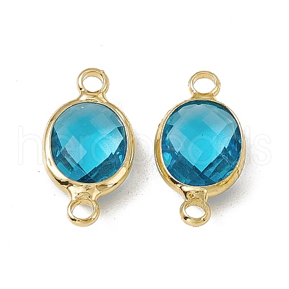 Transparent K9 Glass Connector Charms GLAA-A005-10G-06-1