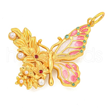 Rack Plating Brass Enamel Pendants KK-Z054-4G-01-1