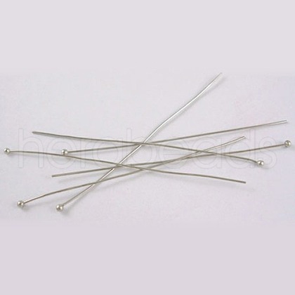 Platinum Plated Jewelry Accessory Brass Ball Head Pins X-RP0.5x20mm-1
