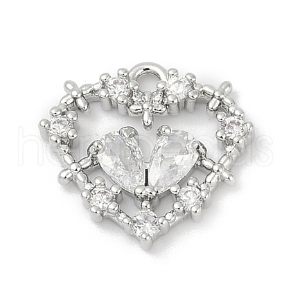 Brass Micro Pave Cubic Zirconia Pendants KK-Z094-01P-01-1