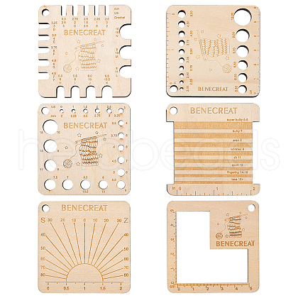 BENECREAT Wood Braided Cord Measure Rulers TOOL-BC0002-46-1
