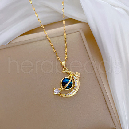 Zinc Alloy Crystal Rhinestone Pendant Necklaces WGBD940-05-1