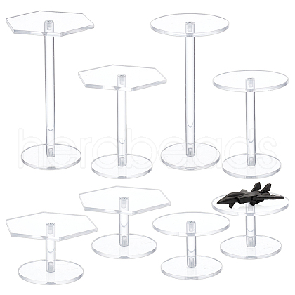  8 Sets 6 Styles Acrylic Storage Riser Rack AJEW-NB0006-30-1
