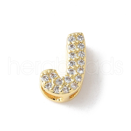 Brass Micro Pave Clear Cubic Zirconia Initial Multi-strand Links KK-S520-01G-10-1