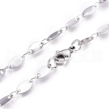 Non-Tarnish 304 Stainless Steel Link Chain Necklaces NJEW-L457-005P-1