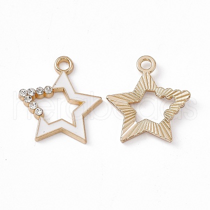 Alloy Rhinestone Pendants PALLOY-P287-09G-01-1