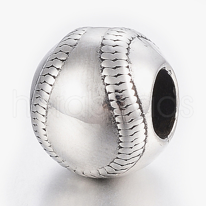 304 Stainless Steel European Beads STAS-H446-105AS-1