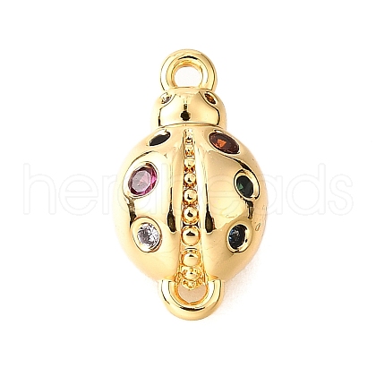Brass Micro Pave Colorful Cubic Zirconia Links KK-D356-18G-1