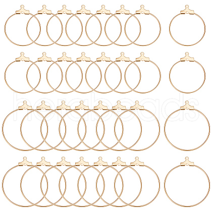 Beebeecraft 40Pcs 2 Size Brass Pendants KK-BBC0009-64-1