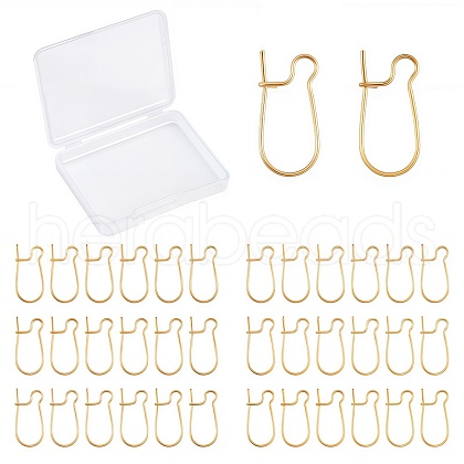 CREATCABIN 100Pcs Brass Hoop Earring Findings KK-CN0001-38-1