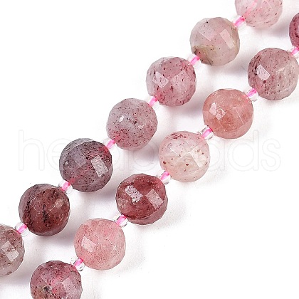 Natural Strawberry Quartz Beads Strands G-G182-B12-05-1