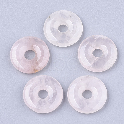 Natural Rose Quartz Pendants G-S349-22B-01-1