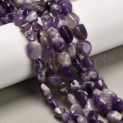 Natural Amethyst Beads Strands G-P568-C03-01-1