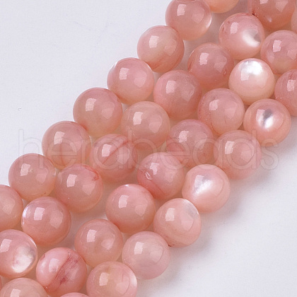Natural White Shell Mother of Pearl Shell Beads Strands X-SSHEL-T012-06-1