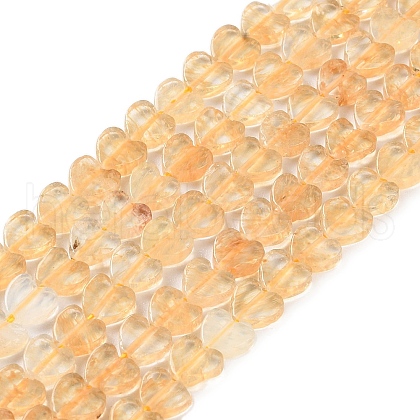 Natural Yellow Quartz Beads Strands G-M403-A24-02-1