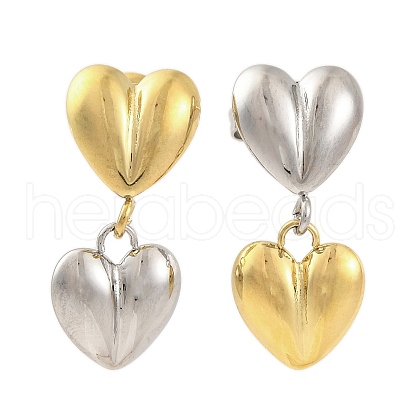Ion Plating(IP) 304 Stainless Steel Stud Earrings for Women EJEW-N054-14-1