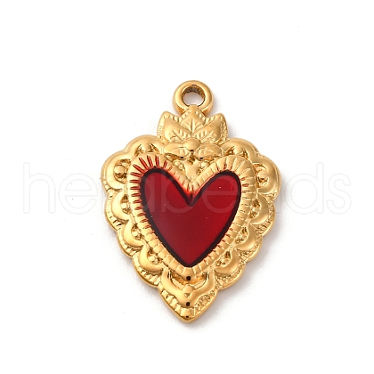 304 Stainless Steel Enamel Pendants STAS-D362-01G-01-1