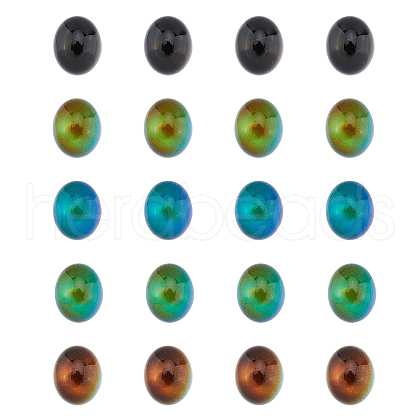 SUPERFINDINGS Translucent Glass Cabochons GLAA-FH0001-54-1