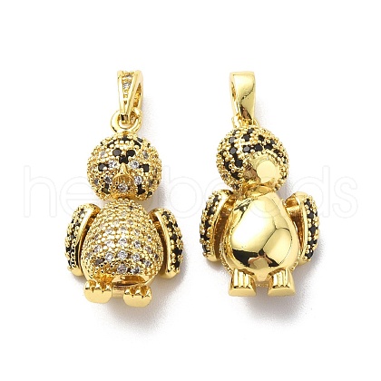 Brass Cubic Zirconia Pendants KK-G446-12G-1