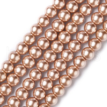 Eco-Friendly Glass Pearl Beads HY-J002-6mm-HX017-1