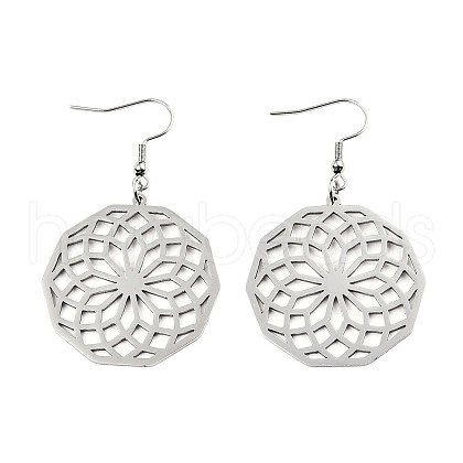 Non-Tarnish 201 Stainless Steel Dangle Earrings X-STAS-S105-JN606-1-1