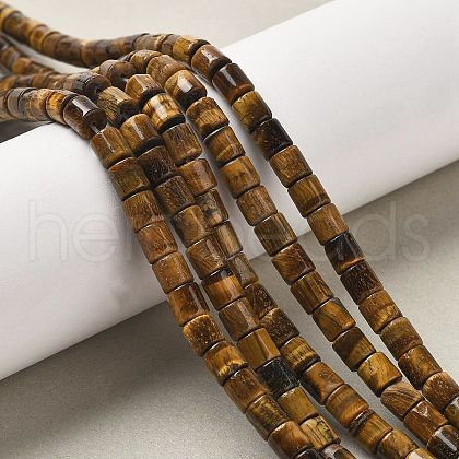 Natural Tiger Eye Beads Strands G-L619-C03-6mm-1