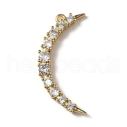 Brass Micro Pave Cubic Zirconia Pendants KK-I276-36G-1