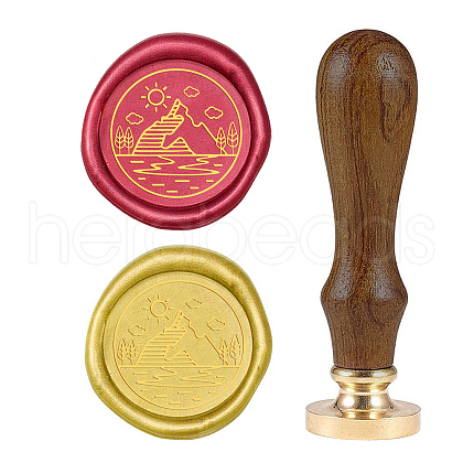 DIY Wood Wax Seal Stamp AJEW-WH0131-352-1