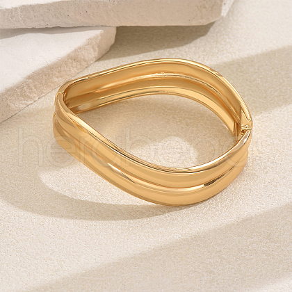 Classic Zinc Alloy Hinged Bangles for Daily Wear UH5837-2-1
