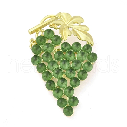 Grape Zinc Alloy Rhinestone  Brooches for Backpack Clothes JEWB-R068-05A-LG-1