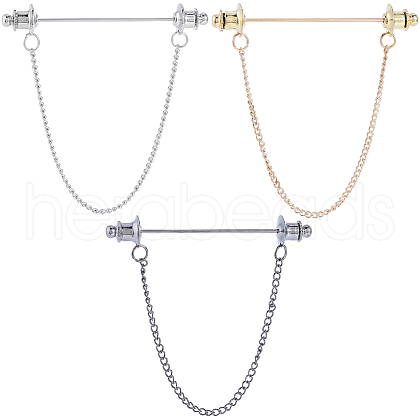 Gorgecraft Zinc Alloy Hanging Chain Brooches FIND-GF0006-87D-1