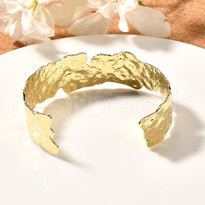 Rack Plating Brass Cuff Bangles BJEW-A137-06G-1
