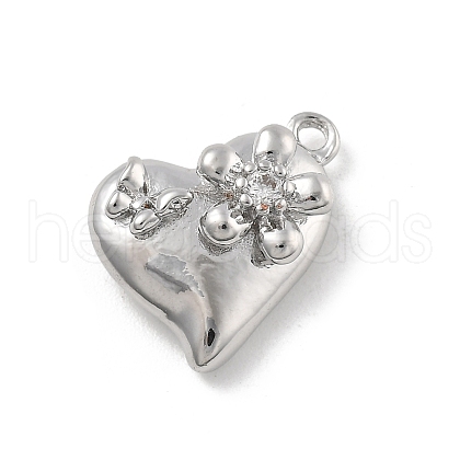 Brass Micro Pave Cubic Zirconia Pendants KK-D283-13P-1